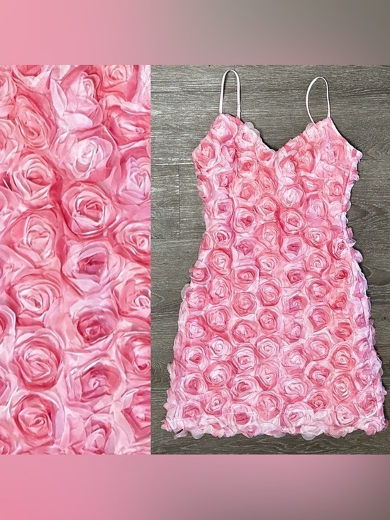 Lulus Dresses & Skirts - Lulu's Pink 3D Rosette Mini Dress